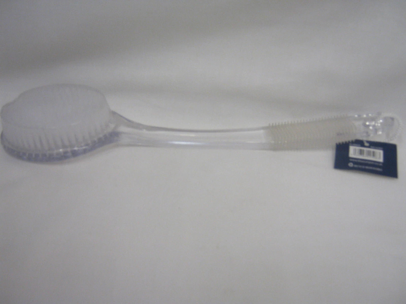 Blue Canyon Clear Plastic Bath Brush Nylon Bristles Rubber Handle BA16307