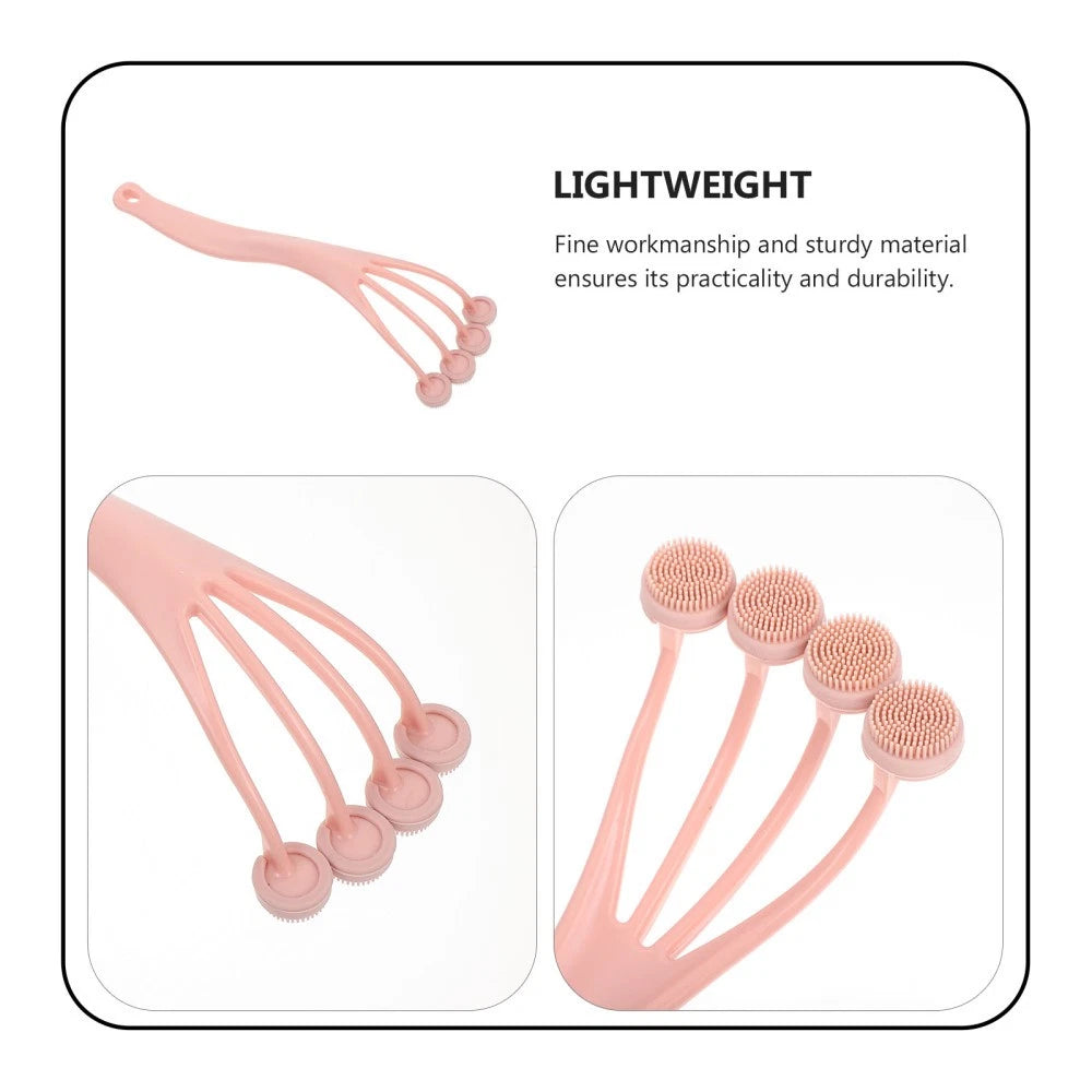 2 Pack Exfoliating Bath Brush Back Scrubber Shower Tool Long Handle