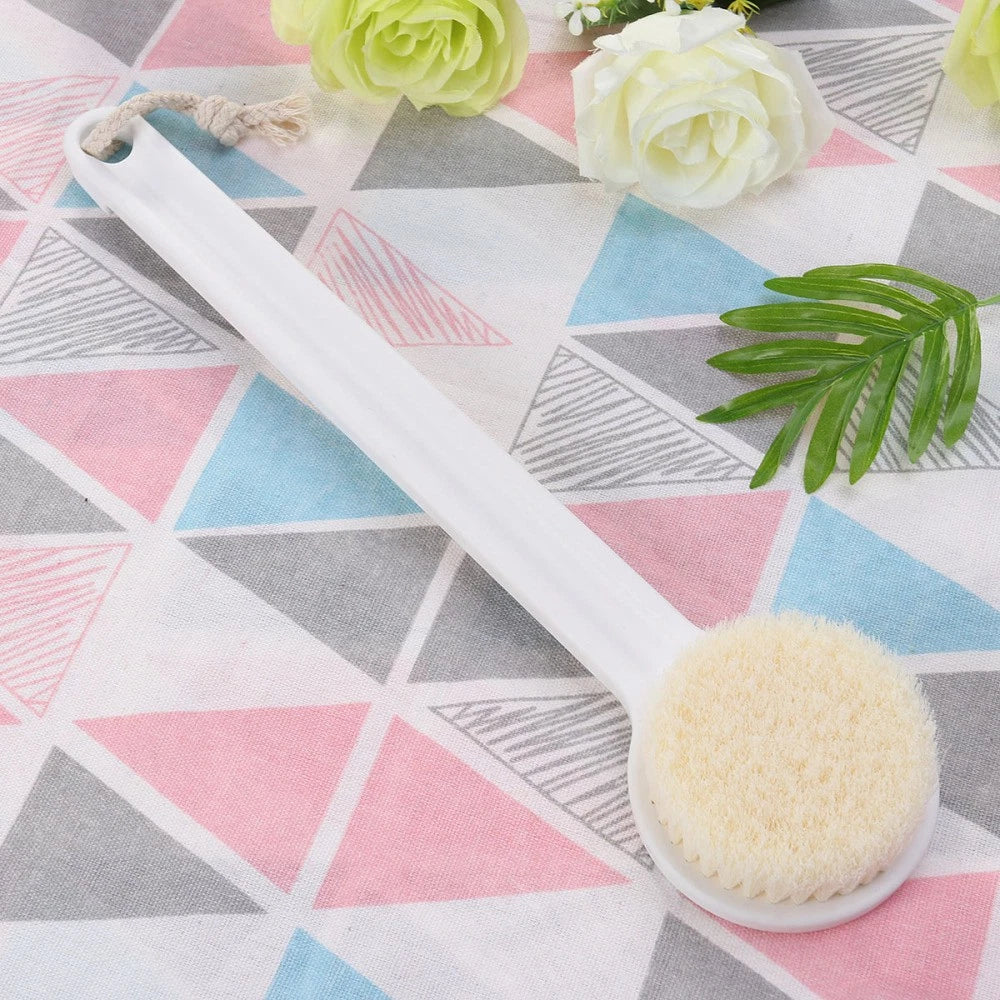 Bath Brush Exfoliating Back Scrubber for Shower Printed Long Handle