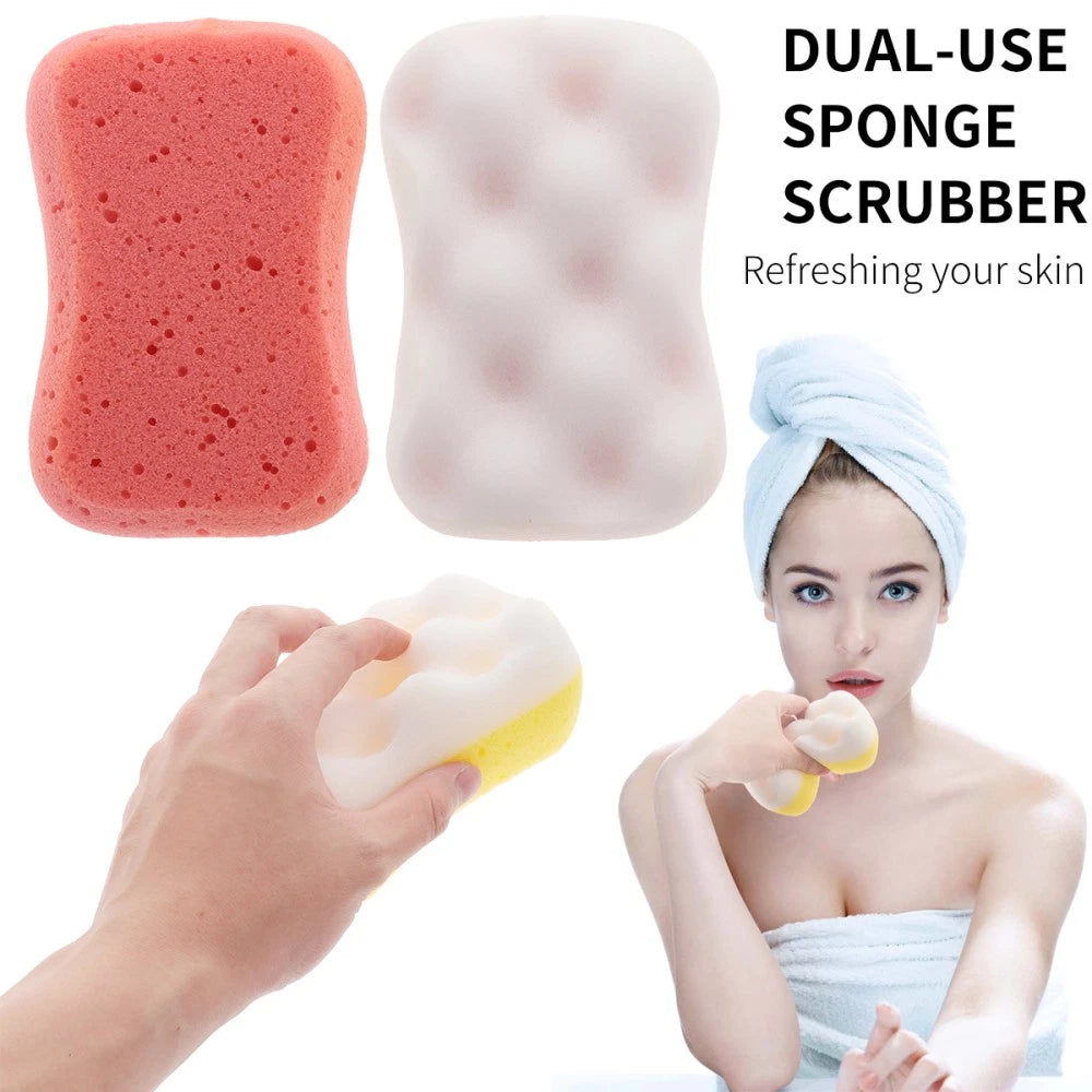 4Pcs Shower Bath Sponges Exfoliating Brushes for Skin Care Random Color