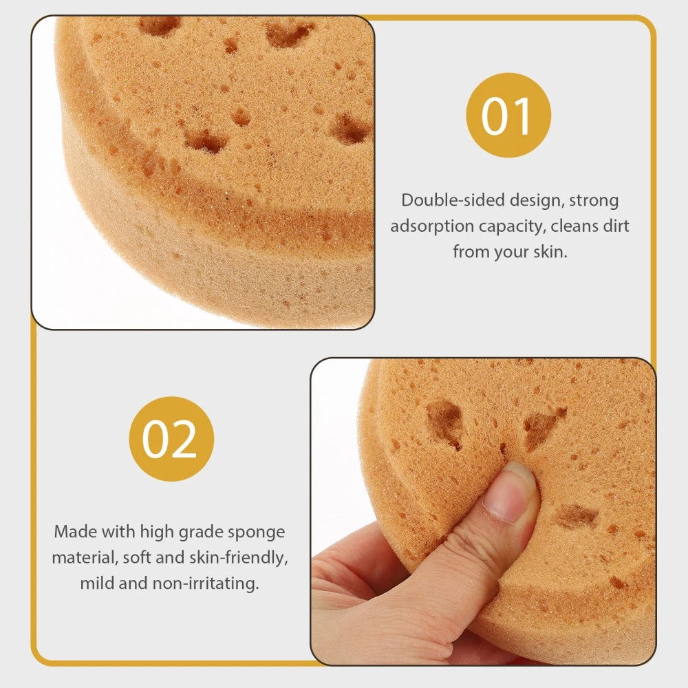 4 Pcs Bath Sponge Round Scrub Shower Loofah Sponges Scrubber for Body