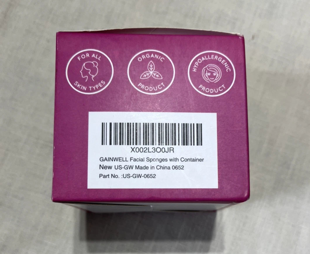 50-Count Compressed, GAINWELL Cellulose, 100% Natural Cosmetic Spa sponges