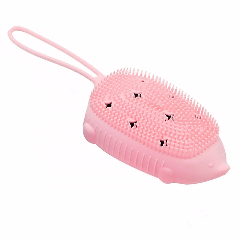 Bath Brush Body Silicone Scrubber Shower Child Portable Bathroom for Bathing