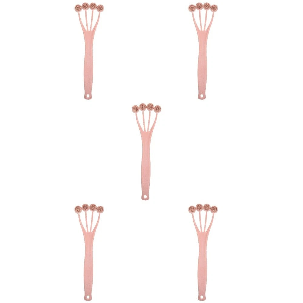 5 Pieces Exfoliating Bath Brush Shower Back Scrubber Long Handle for Body