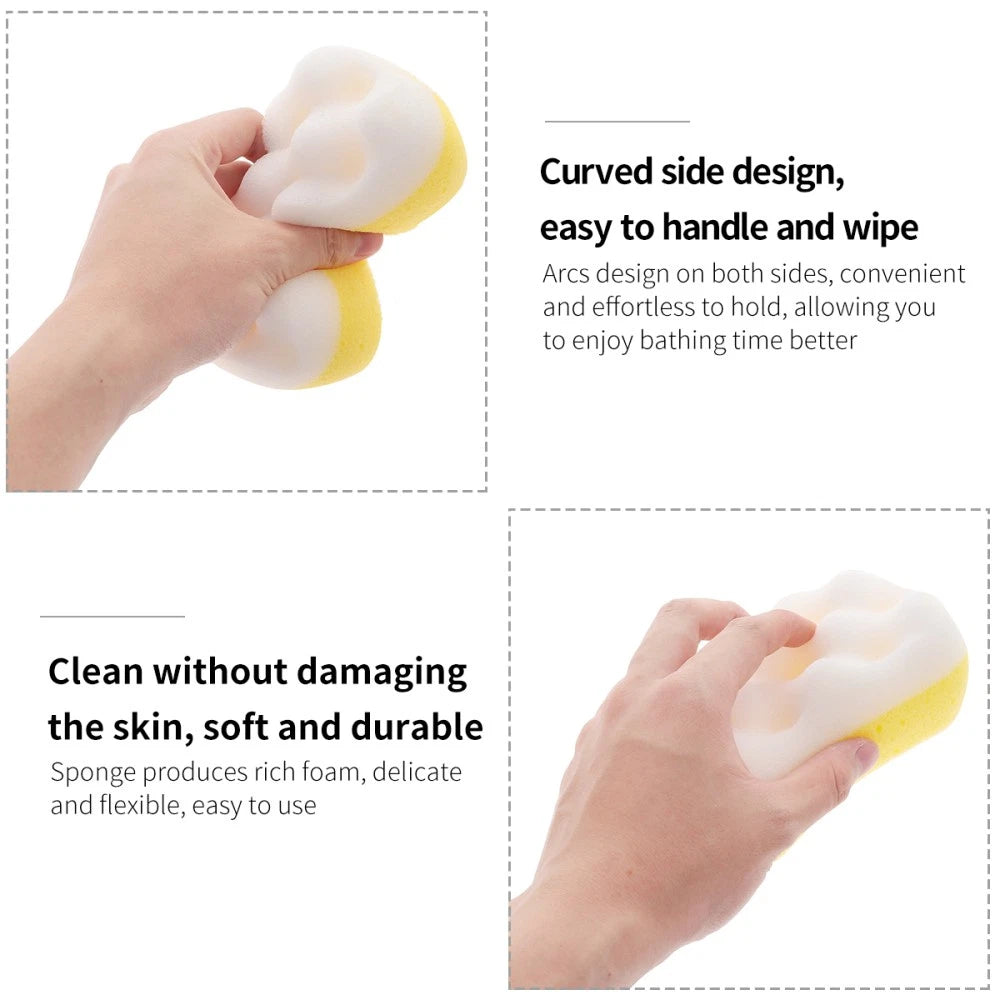 4 Pcs Exfoliating Sponge Bath Scrubber for Cleaning Sponges