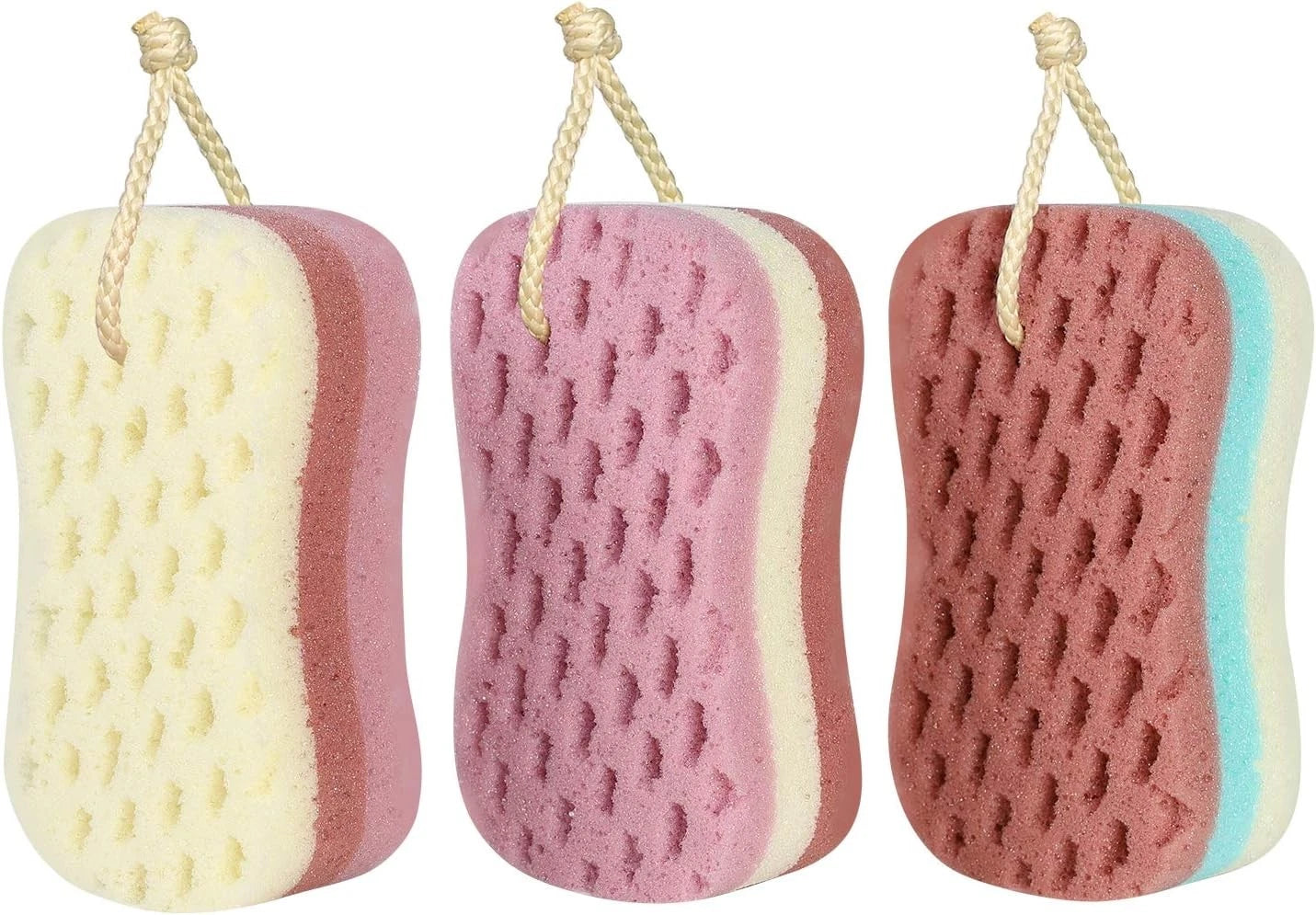 Bath Sponge for Women, Men, Sponge Loofah Body Scrubber Shower