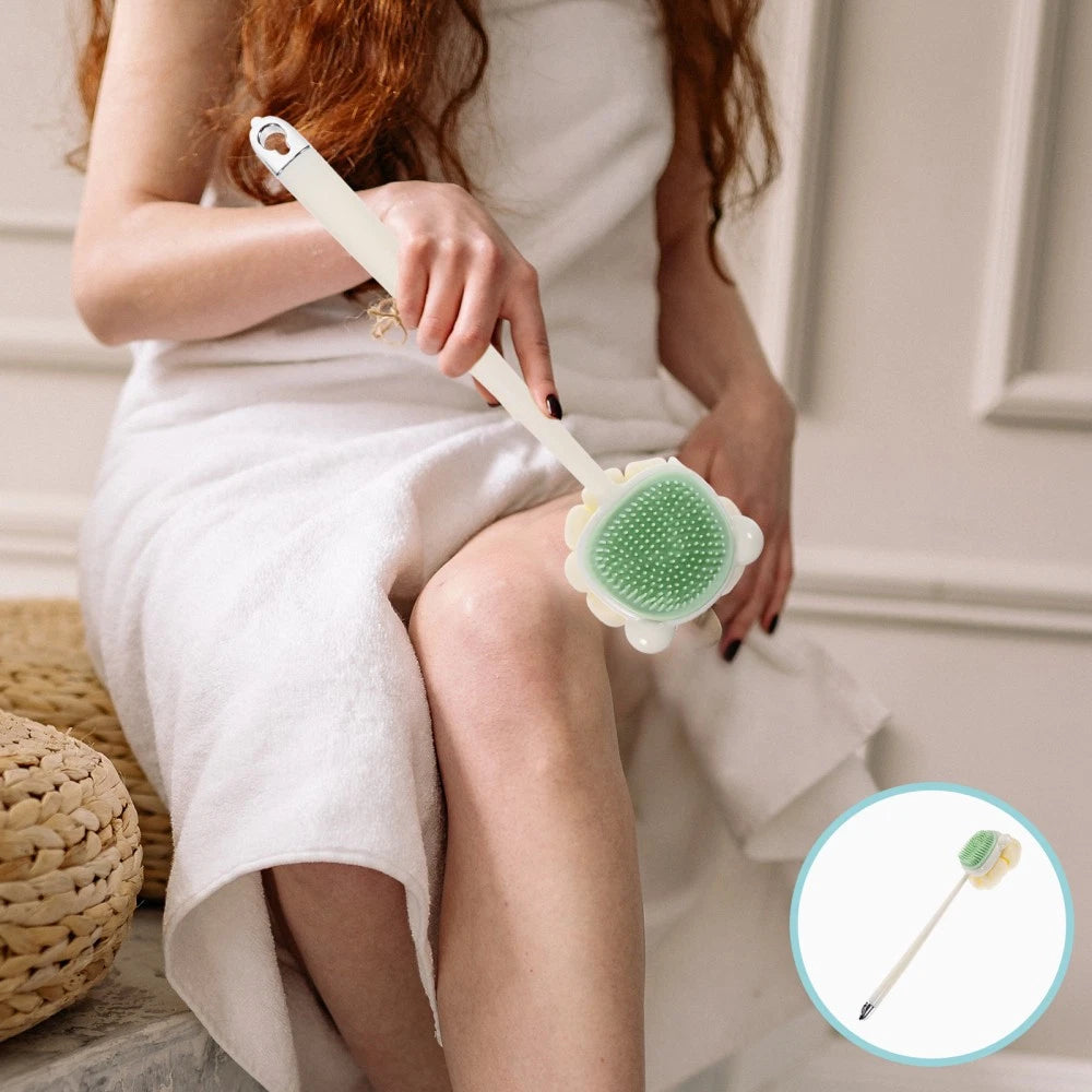 Bath Brush Shower Brush Long Ergonomic Handle Back Scrubber Exfoliating Bath