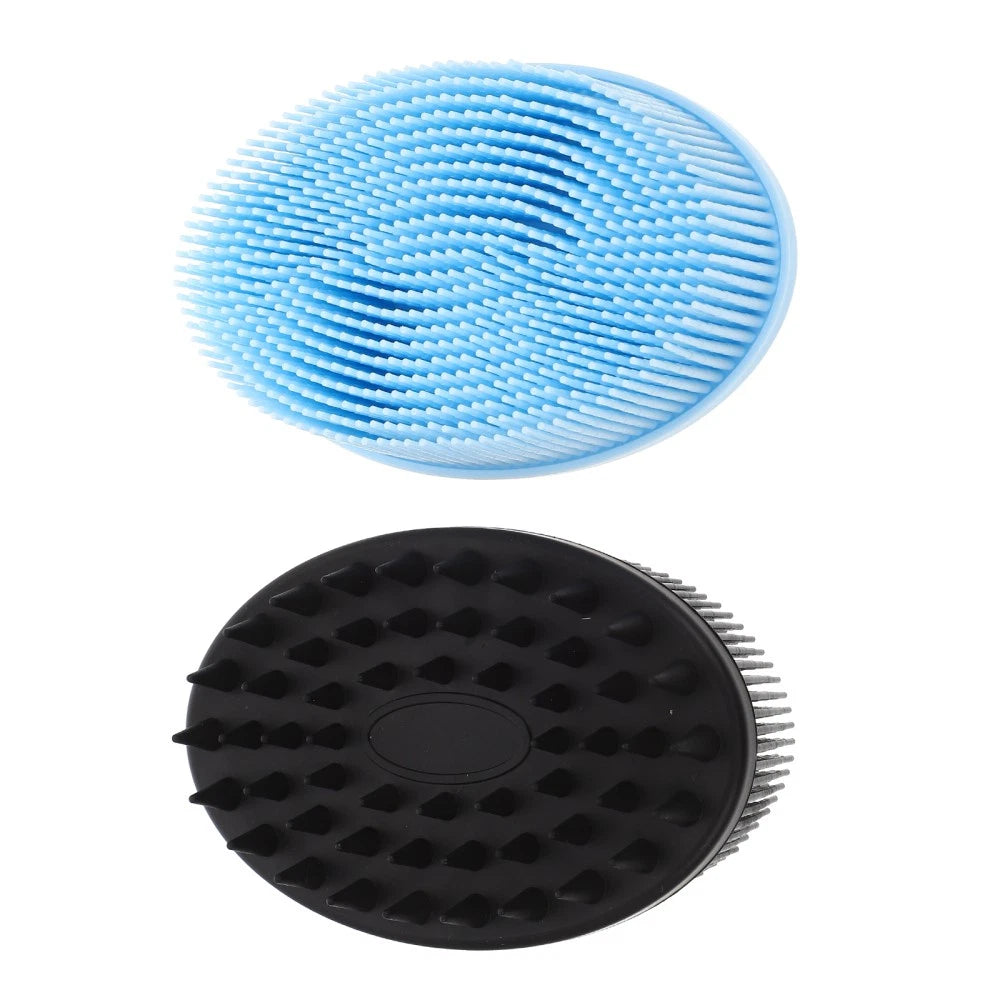 2 Pcs Bath Man Shower Scrubber Silicone Body with Handle