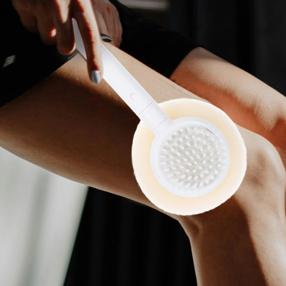 Bath Brush Sponge Back Scrubber with Handle Adaptive Shower Brushes