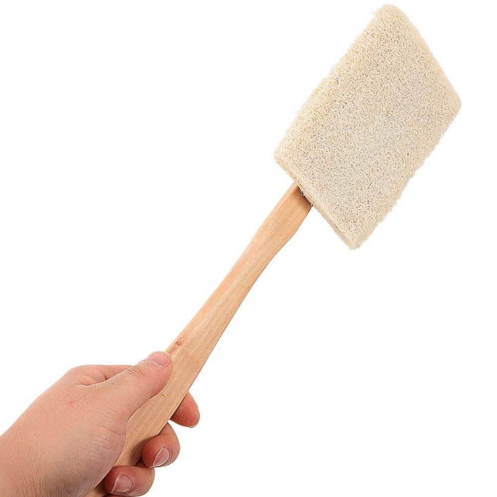 Shower Brush Wooden Long Handle Bath Brush Body Massage Exfoliating 40 cm