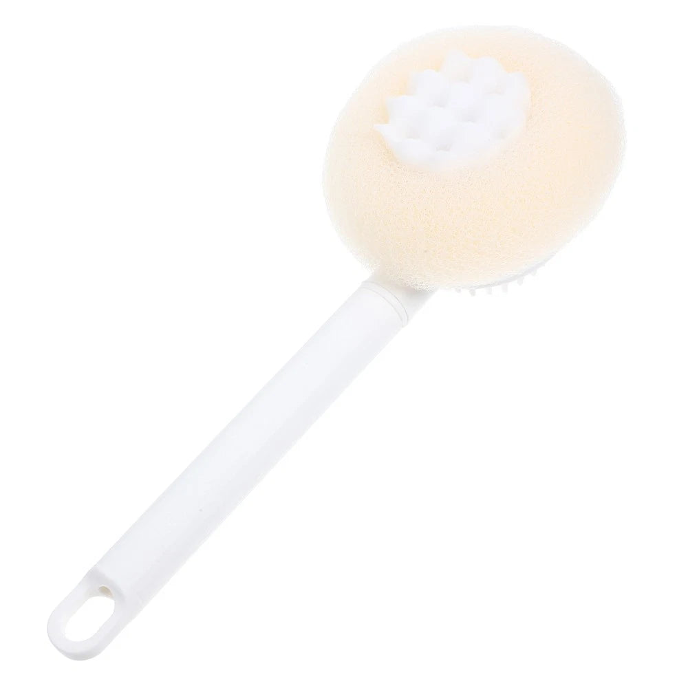 Bath Brush Sponge Back Scrubber with Handle Adaptive Shower Brushes