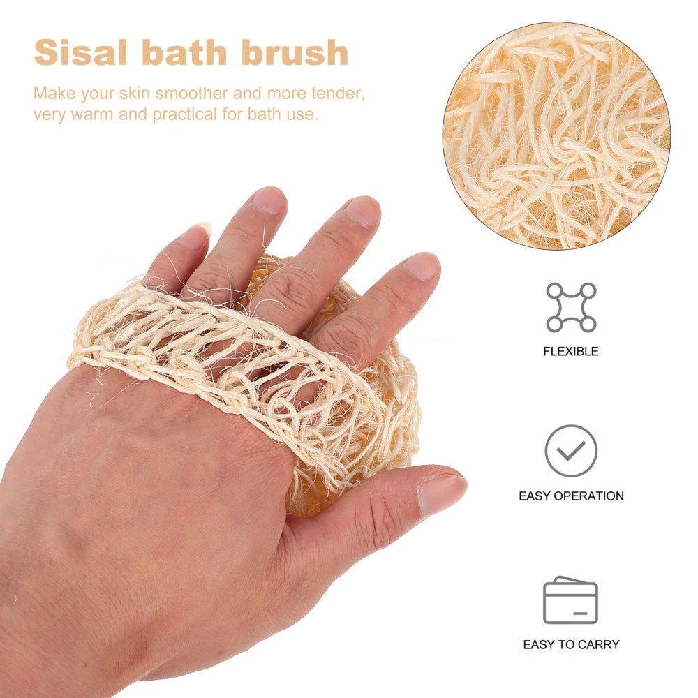 2 Pcs Sisal Bath Brush Mother Shower Body Scrubber Bathing Balls