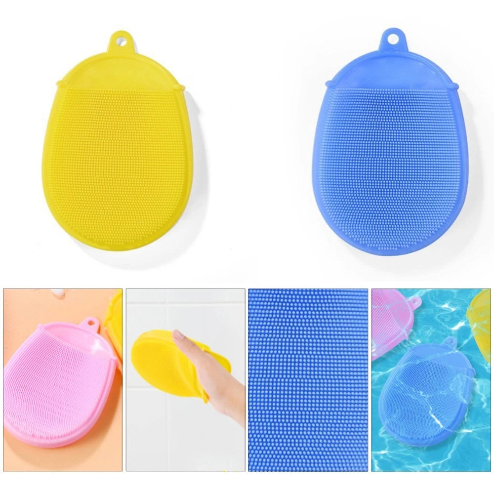 3 Pcs Baby Silicone Shower Brush Child Cleaning Tools Skin Cleaner