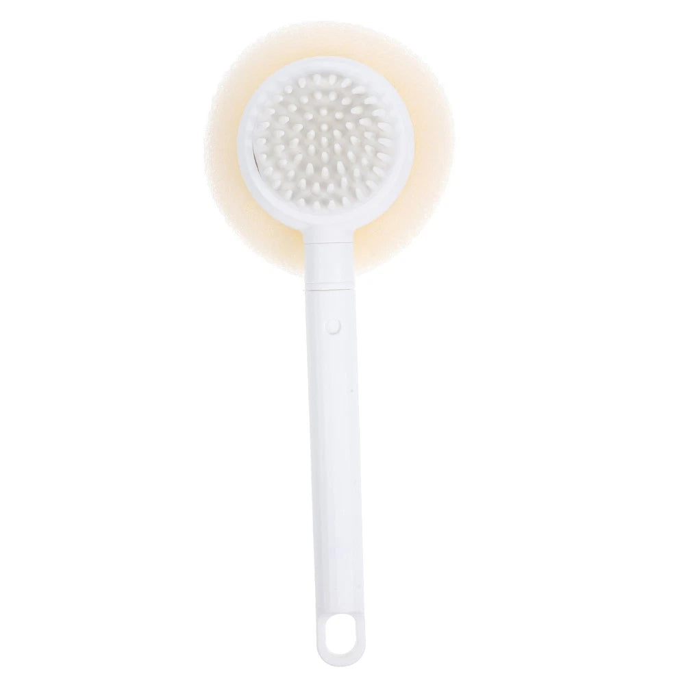 Bath Brush Sponge Back Scrubber with Handle Adaptive Shower Brushes