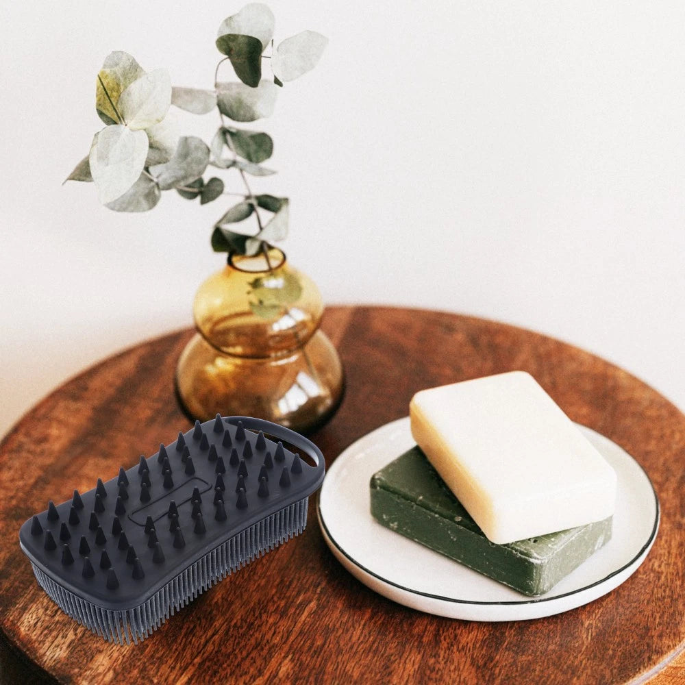 Bath Brush Shower Scrubber for Body Travel Baby Silicone Cleaning