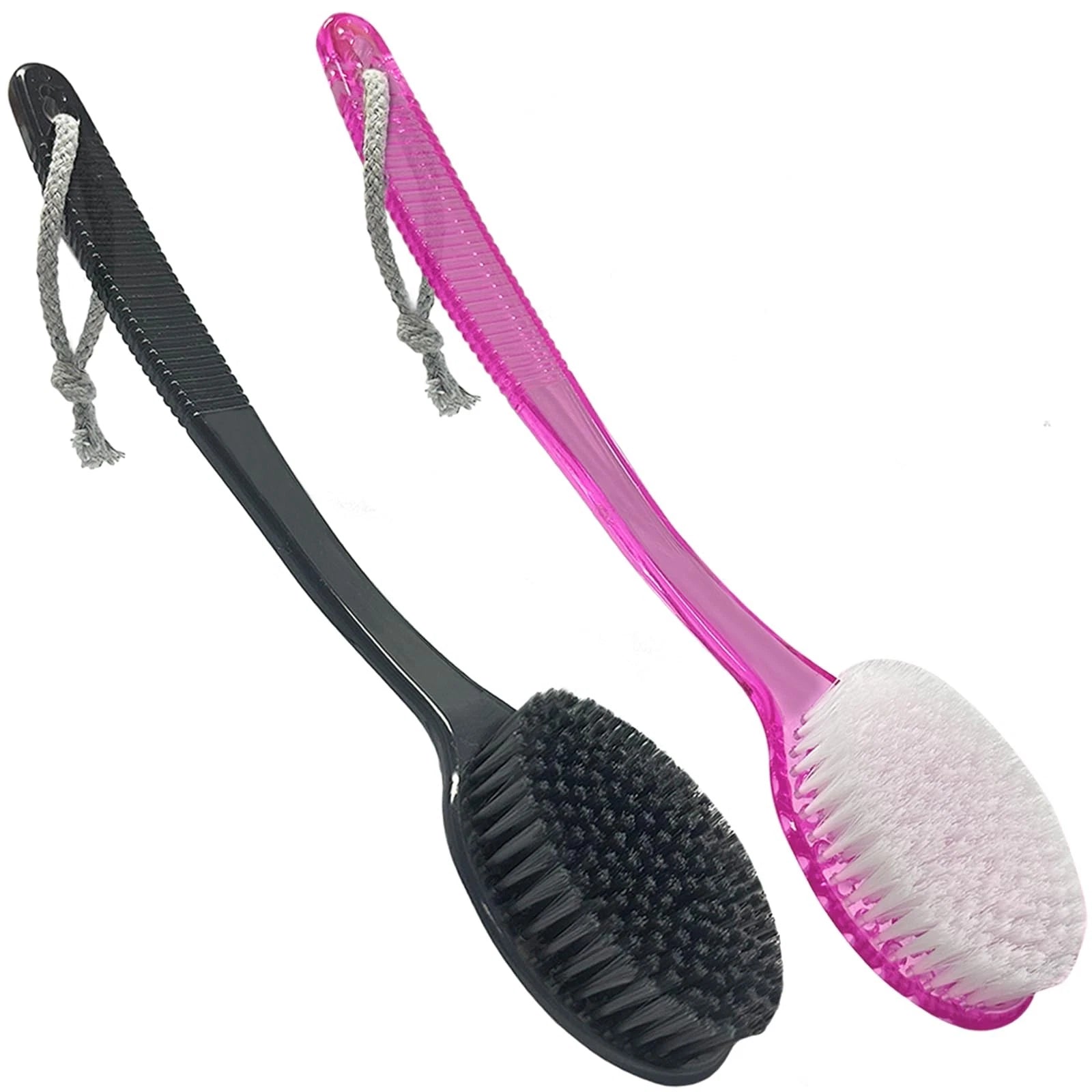 Back Bath Brush - Curved Long Handle Shower Brush with Medium Stiff Bristles ...