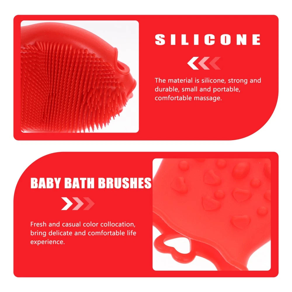Silicone Shampoo Brush Bath Shower Toddler Brushes for Exfoliator Scrubber