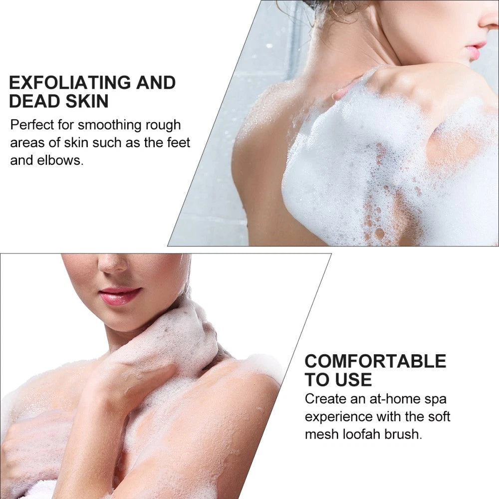 Long Handle Bath Sponge Brush Exfoliating Loofah Scrubber for