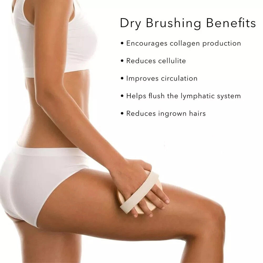 Beautiful Solid & Body Exfoliating Hair Frame Wood Brush Boar Skin Dry for CSM -