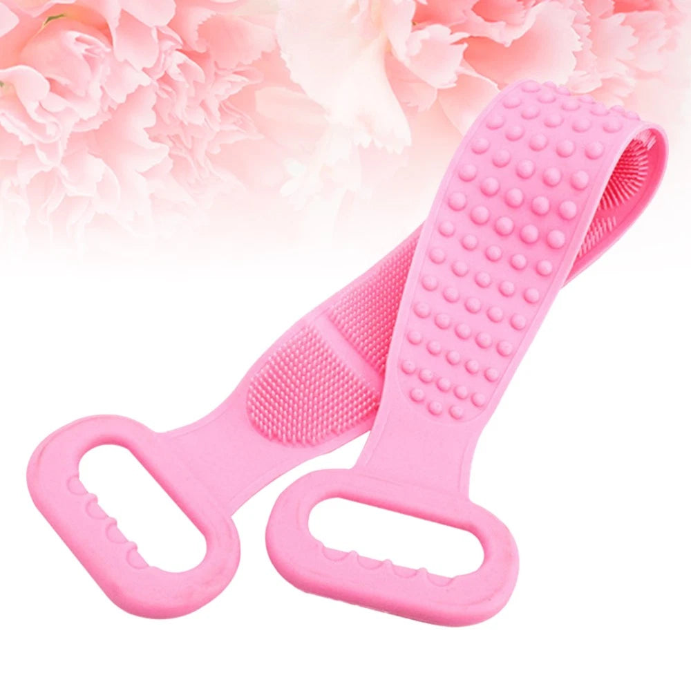 Bath Brush Body Exfoliating Tool Back Scrubbing Silicone Scrubber