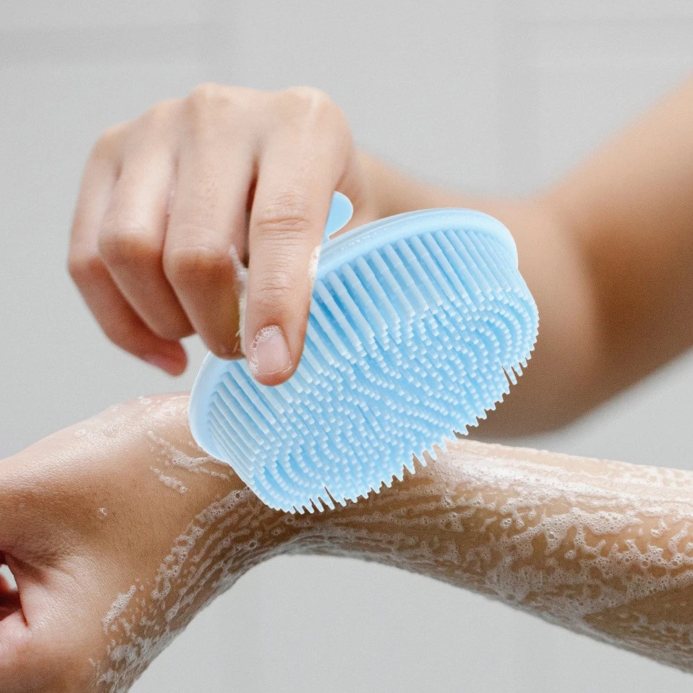 Bath Brush Travel Shower Scrubber for Cleaning Silicone Scrubbing
