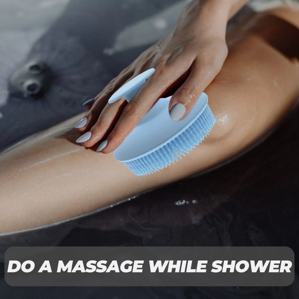 Bath Brush Travel Shower Scrubber for Cleaning Silicone Scrubbing