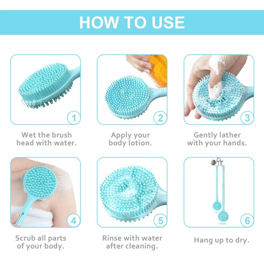 Bath Brush Body Exfoliating Tool Shower Back Scrubber Women Man for
