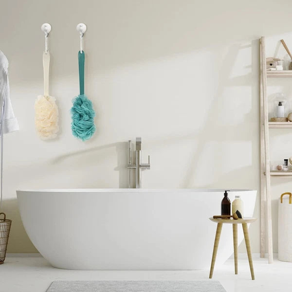 2Pack Back Scrubber for Shower Loofah with Long Handle, Shower Brush for Body, 1