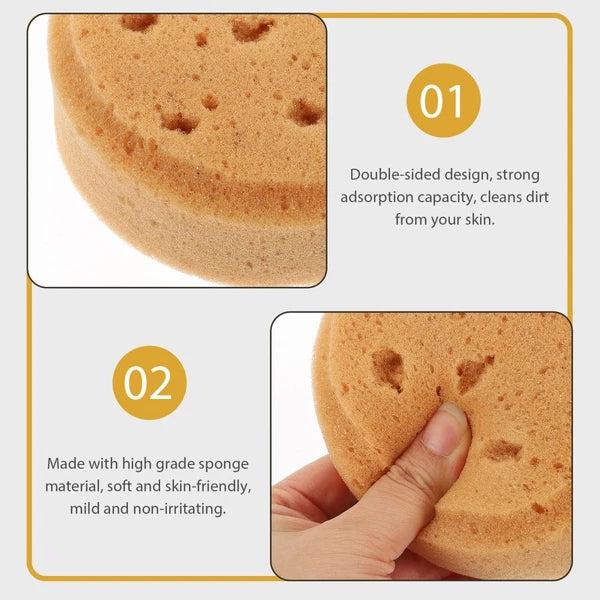 4 Pcs Bath Sponge Round Scrub Shower Loofah Sponges Scrubber for Body