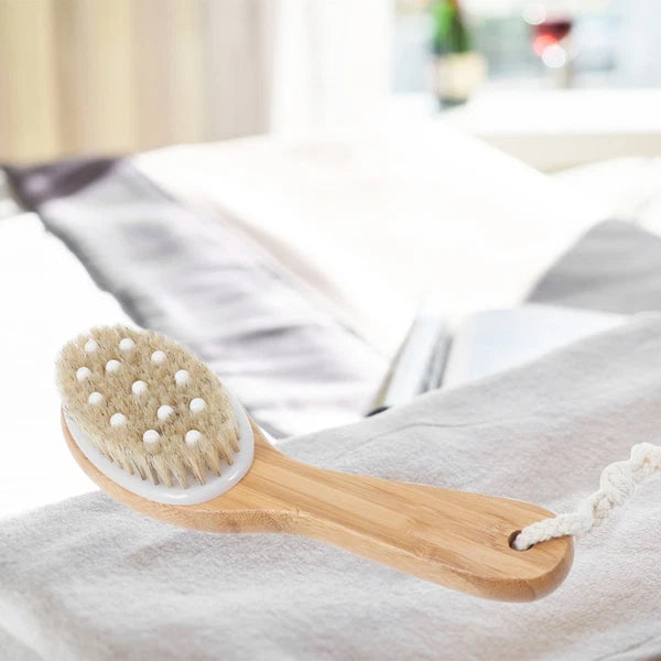 Soft Bead Massage Brush Body Shower Scrubber Long Handle Bath with