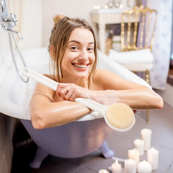 Back Scrubbing Brush Bath Brushes Long Handles for Elderly Body Scrubber Shower