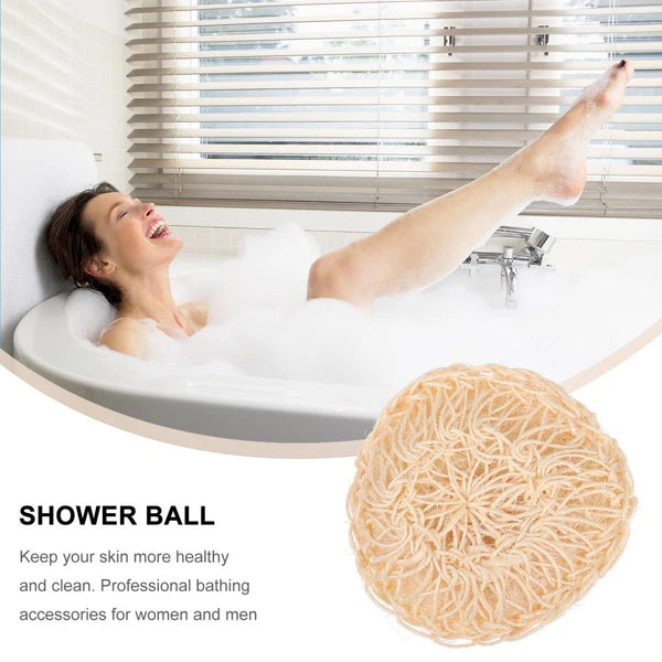 2 Pcs Sisal Bath Brush Mother Man Bathroom Cleaner Body Shower Scrubber Balls