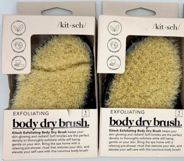 2PK Kitsch Exfoliating Body Dry Brush ~ 2 TOTAL BRUSHES ~ FAST SHIPPING ~ NEW