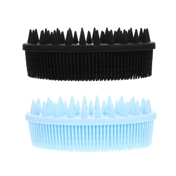 2 Pcs Bath Man Shower Scrubber Silicone Body with Handle