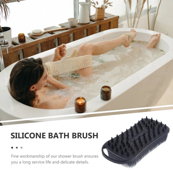Bath Brush Shower Scrubber for Body Travel Baby Silicone Cleaning