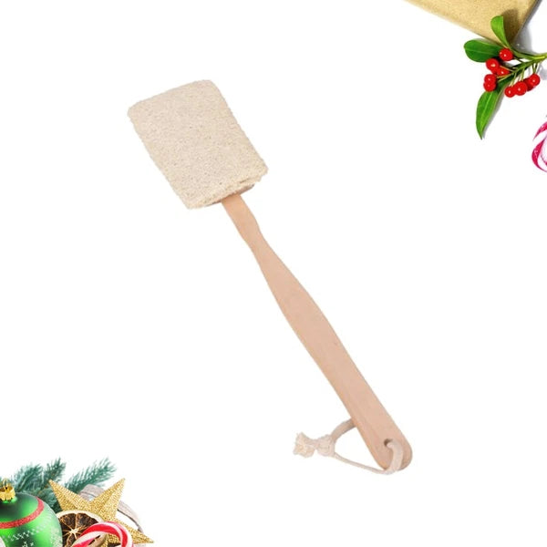 Bath Back Brush for Exfoliating Skin with Natural Loofah Random Color