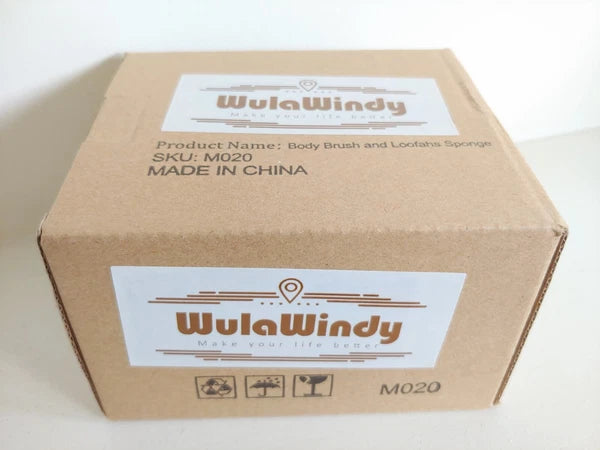 Bath Body Dry Brush Shower Back Scrubber - 100% Nature Boar Bristles Scrub Brush