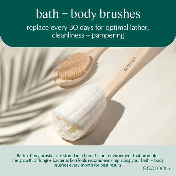 Bath Bristle Brush, for Cleansing & Exfoliating, Synthetic Bristles, Brown