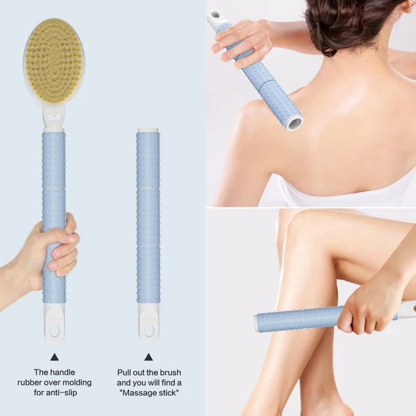 Back Brush Long Handle Shower Bath Scrubber Body With Soft Bristles Stiff