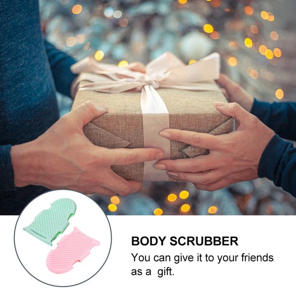 2 Pcs Bath Brush Child Soft Silicone Body Scrubber Portable Loofah