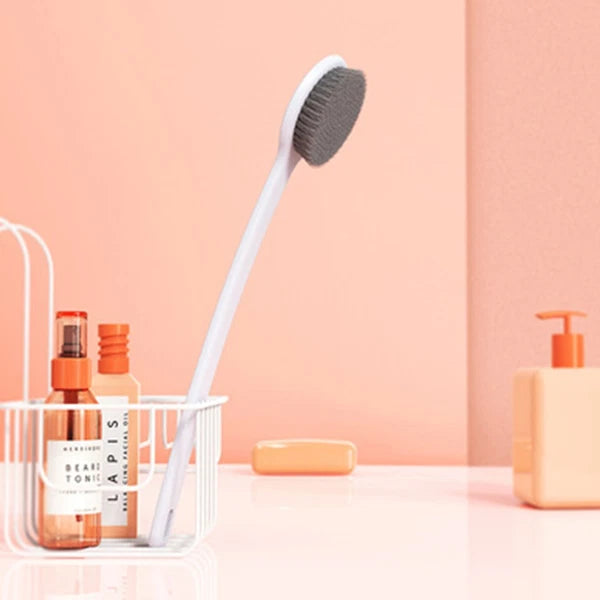 2 Pcs Bath Brush Shower Scrubber for Body Long-handled Back Cleaning Scrubbers