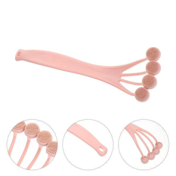 2 Pack Exfoliating Bath Brush Back Scrubber Shower Tool Long Handle