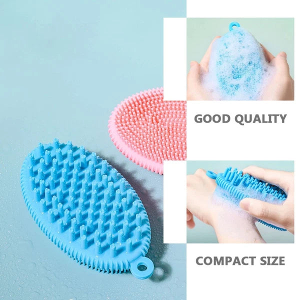 Bath Brush Man Body Exfoliator Hand Held Silicone Scrubber Cleaner