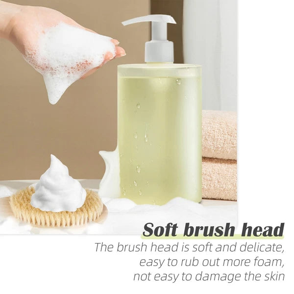 Bath Body Brush Shower 22" Super Long Handle Back Body Scrubber Wet/Dry B...