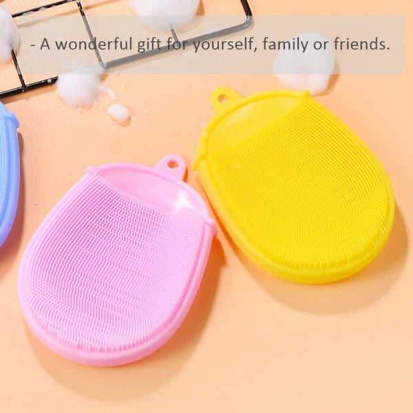 3 Pcs Baby Silicone Shower Brush Child Cleaning Tools Skin Cleaner
