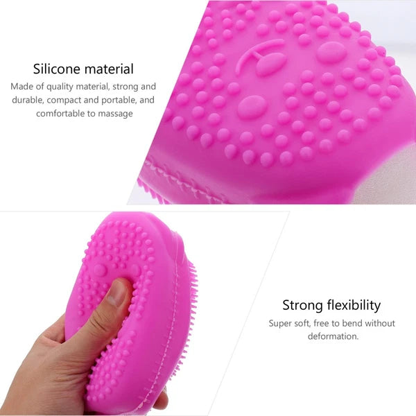 3 Pcs Bath Brush Body Scrubber Exfoliator Silicone Men Shower for