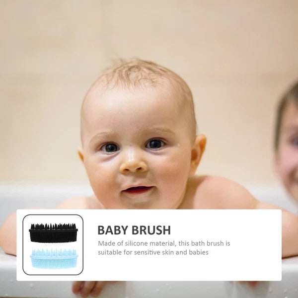 2 Pcs Bath Man Shower Scrubber Silicone Body with Handle