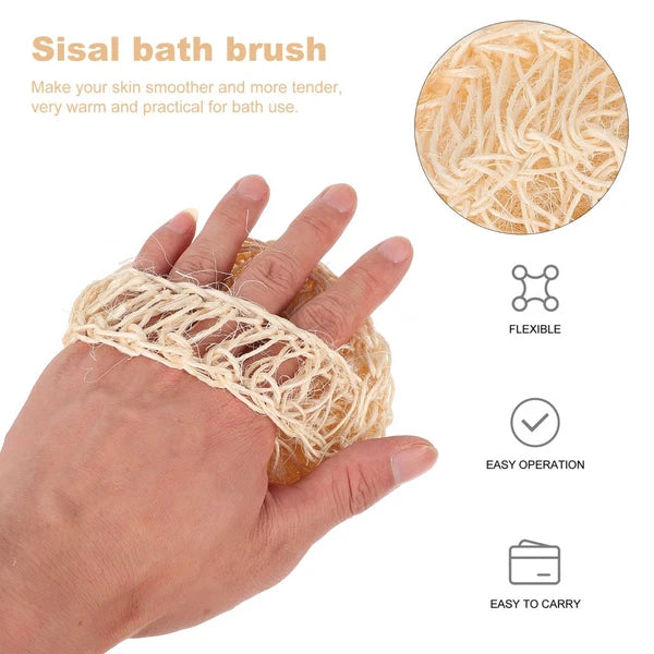 2 Pcs Sisal Bath Brush Mother Man Bathroom Cleaner Body Shower Scrubber Balls