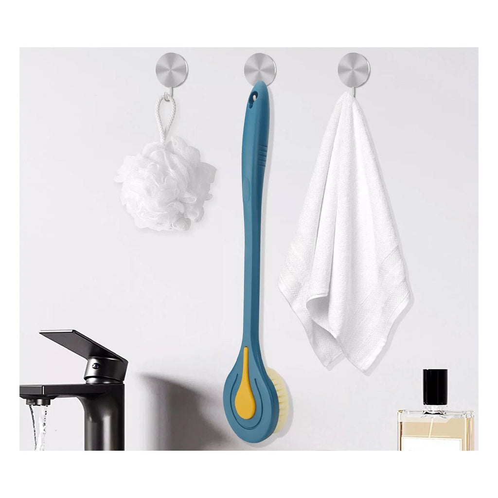 14.7" Long Handle Bath Brush Soft Bristle Back Body Skin Shower Washing Scrubber