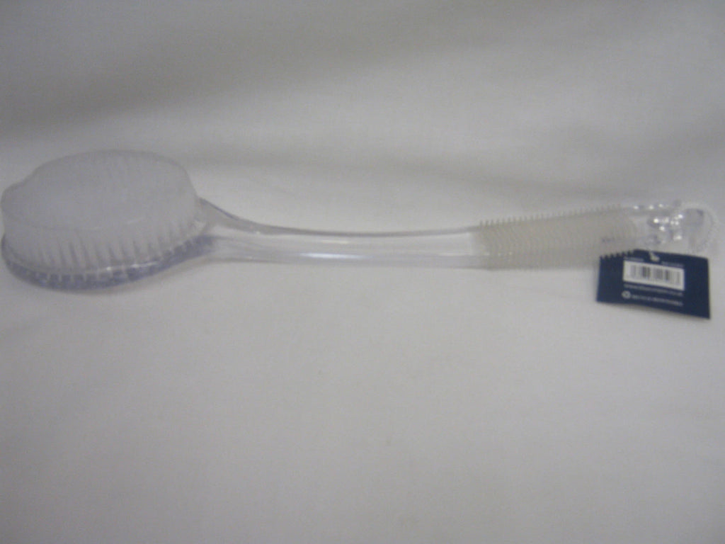 Blue Canyon Clear Plastic Bath Brush Nylon Bristles Rubber Handle BA16307